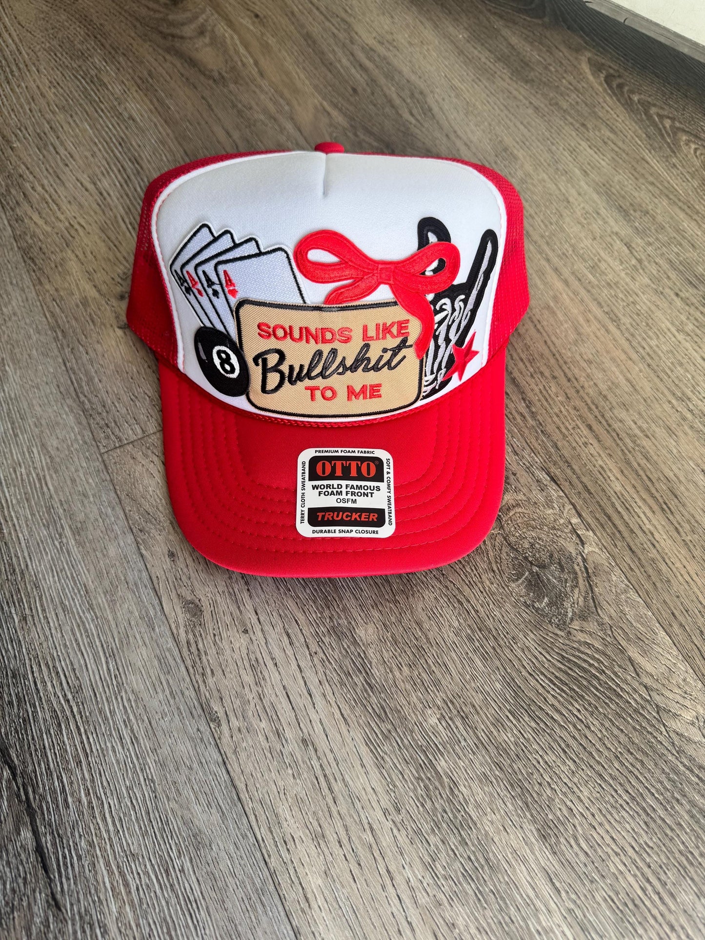 Sounds like bullshit to me custom trucker patch hat
