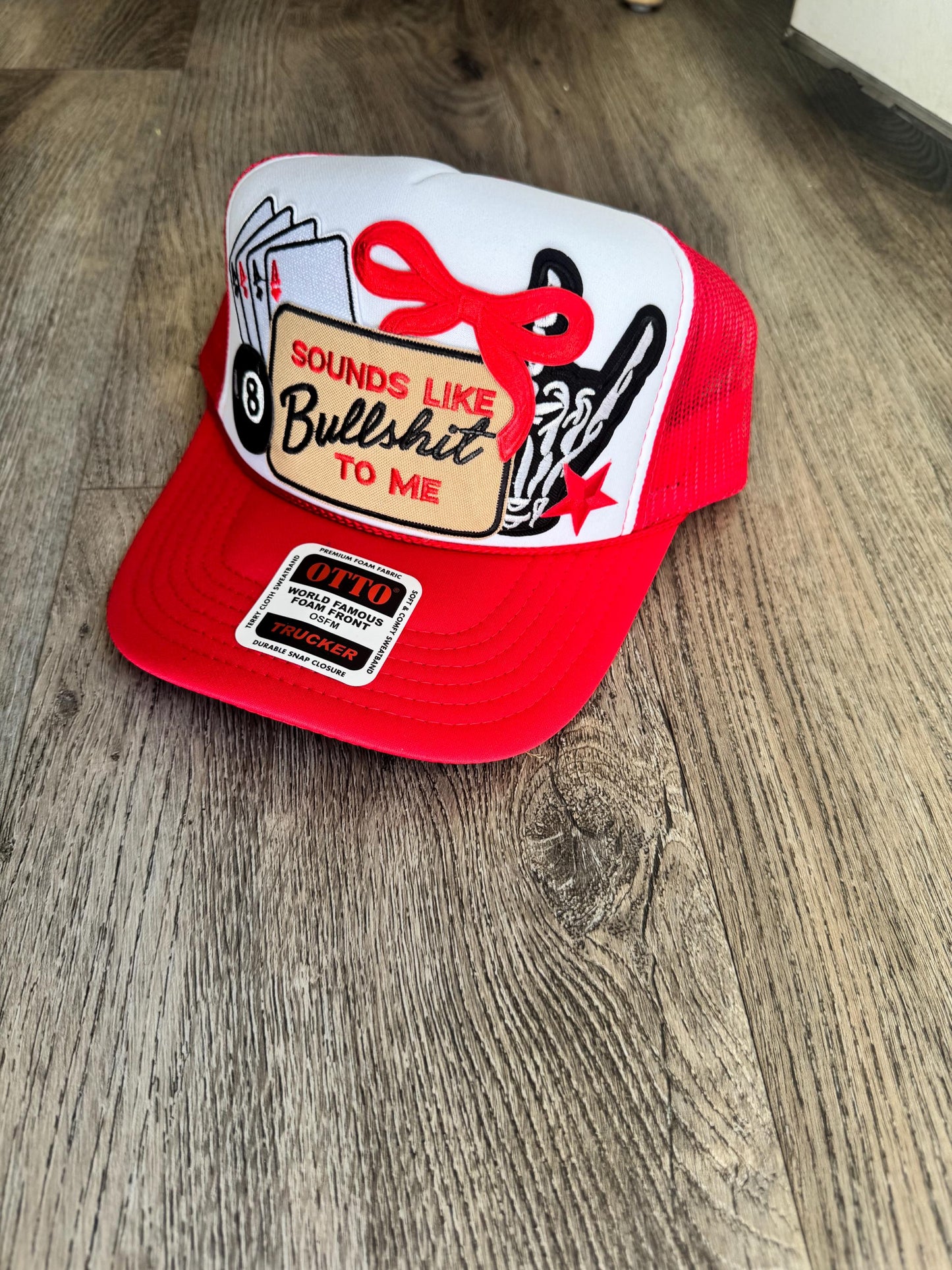 Sounds like bullshit to me custom trucker patch hat