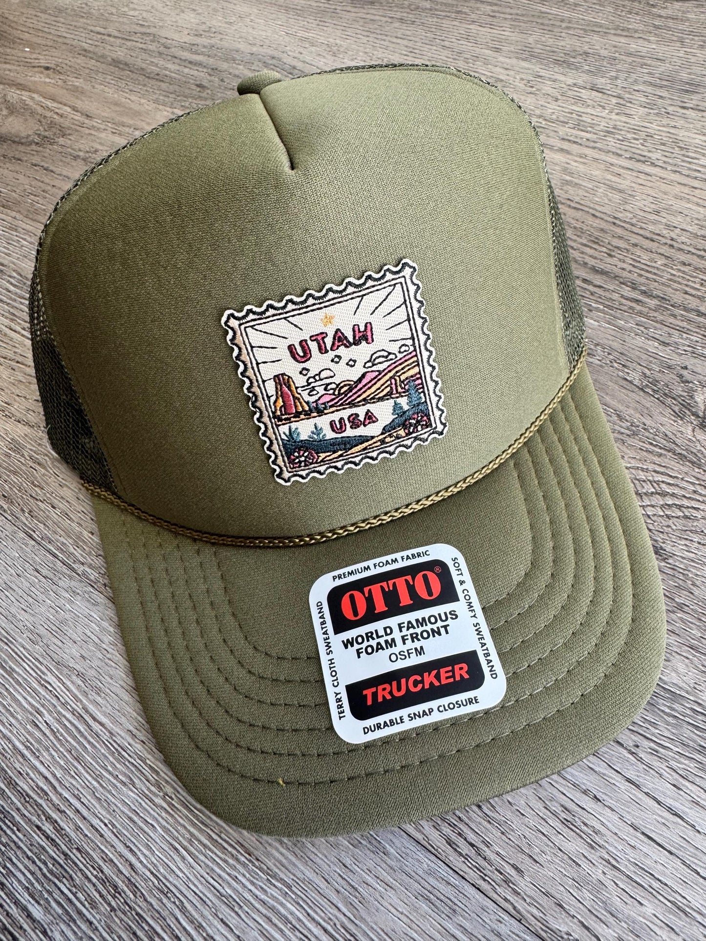 Utah patch hat - vintage stamp style