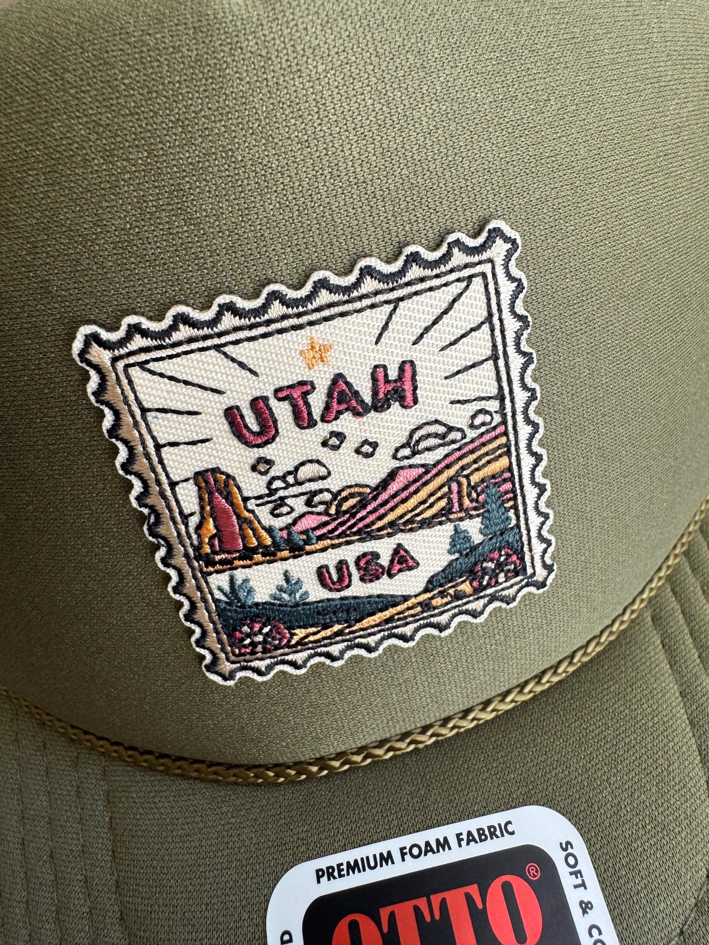Utah patch hat - vintage stamp style