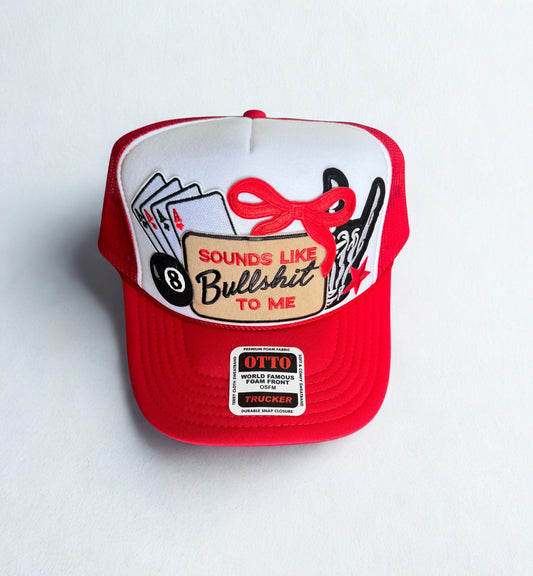 Sounds like bullshit to me custom trucker patch hat
