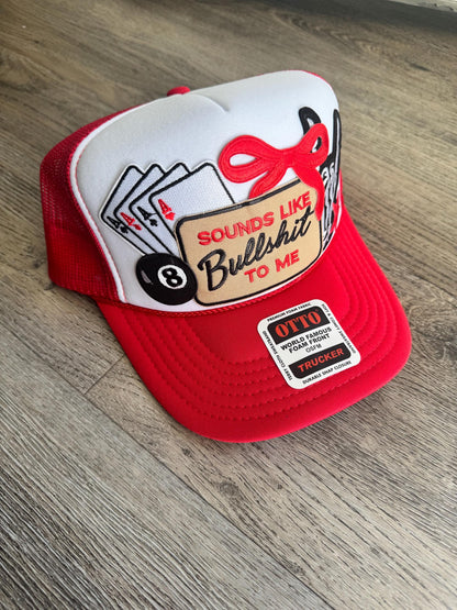 Sounds like bullshit to me custom trucker patch hat