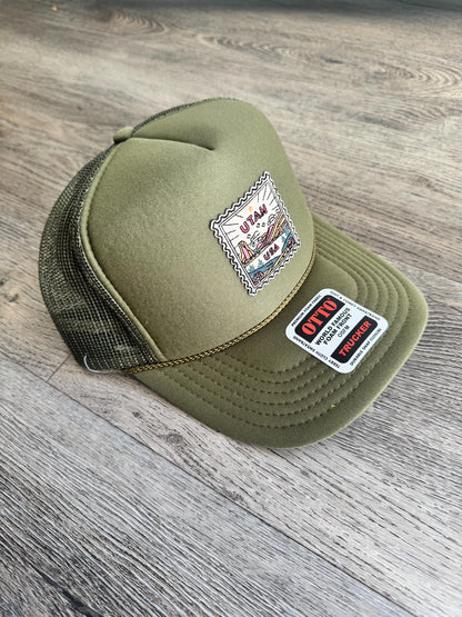 Utah patch hat - vintage stamp style