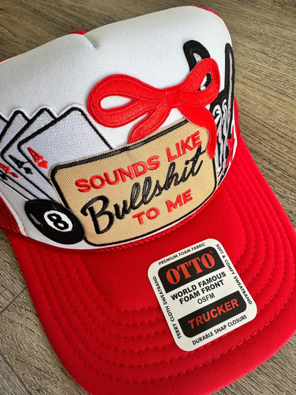 Sounds like bullshit to me custom trucker patch hat