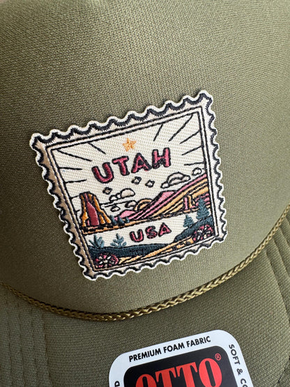 Utah patch hat - vintage stamp style