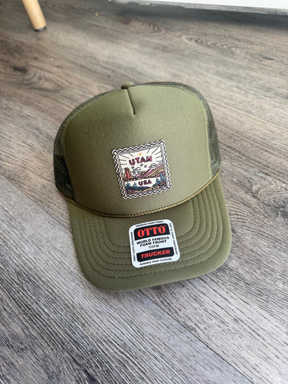 Utah patch hat - vintage stamp style